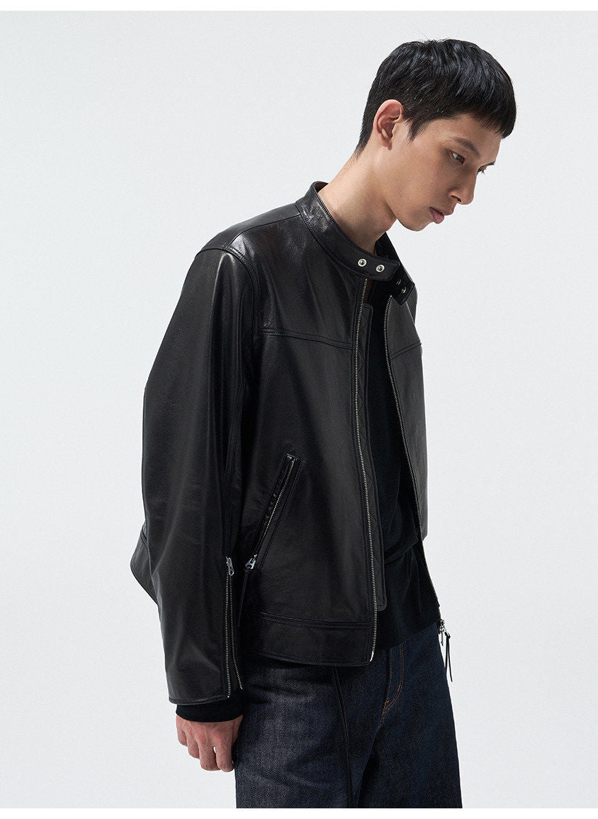Imported Leather Short Jacket