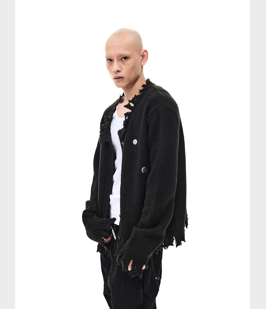 Damage Badge Cardigan