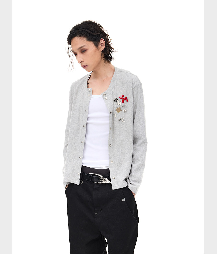 Wool Blend Slim Cardigan