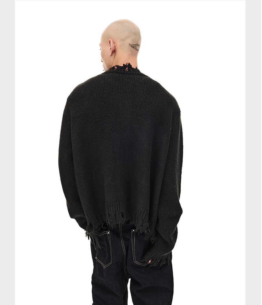 Damage Badge Cardigan