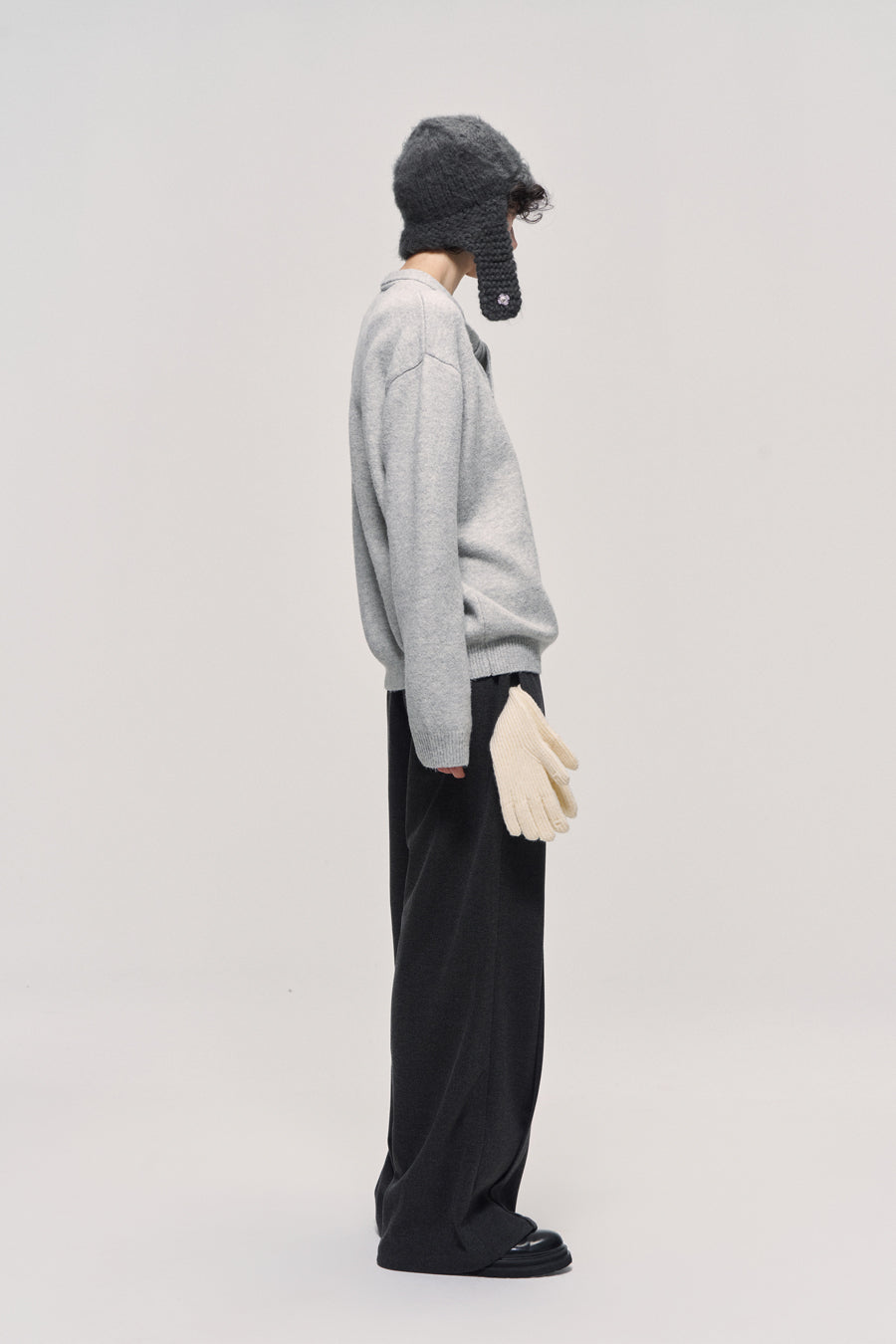 Bow Tie Round Neck Pullover Sweater