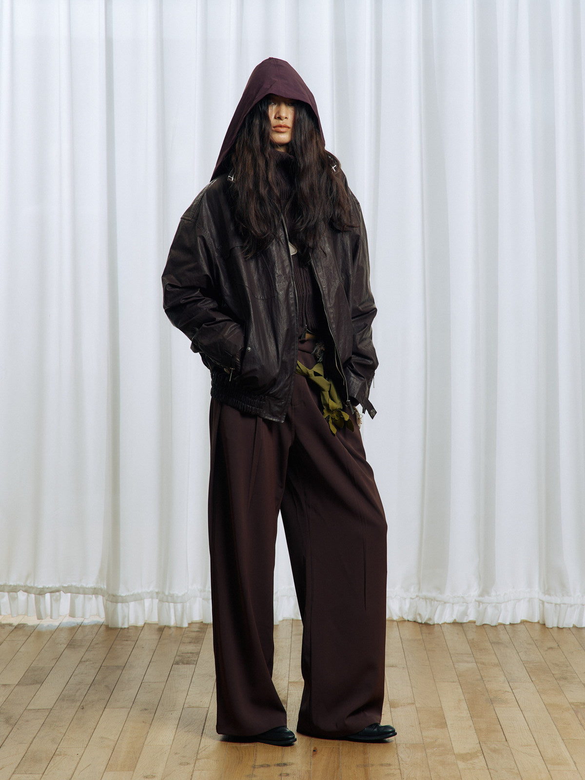 Waxed Leather Coated Jacket
