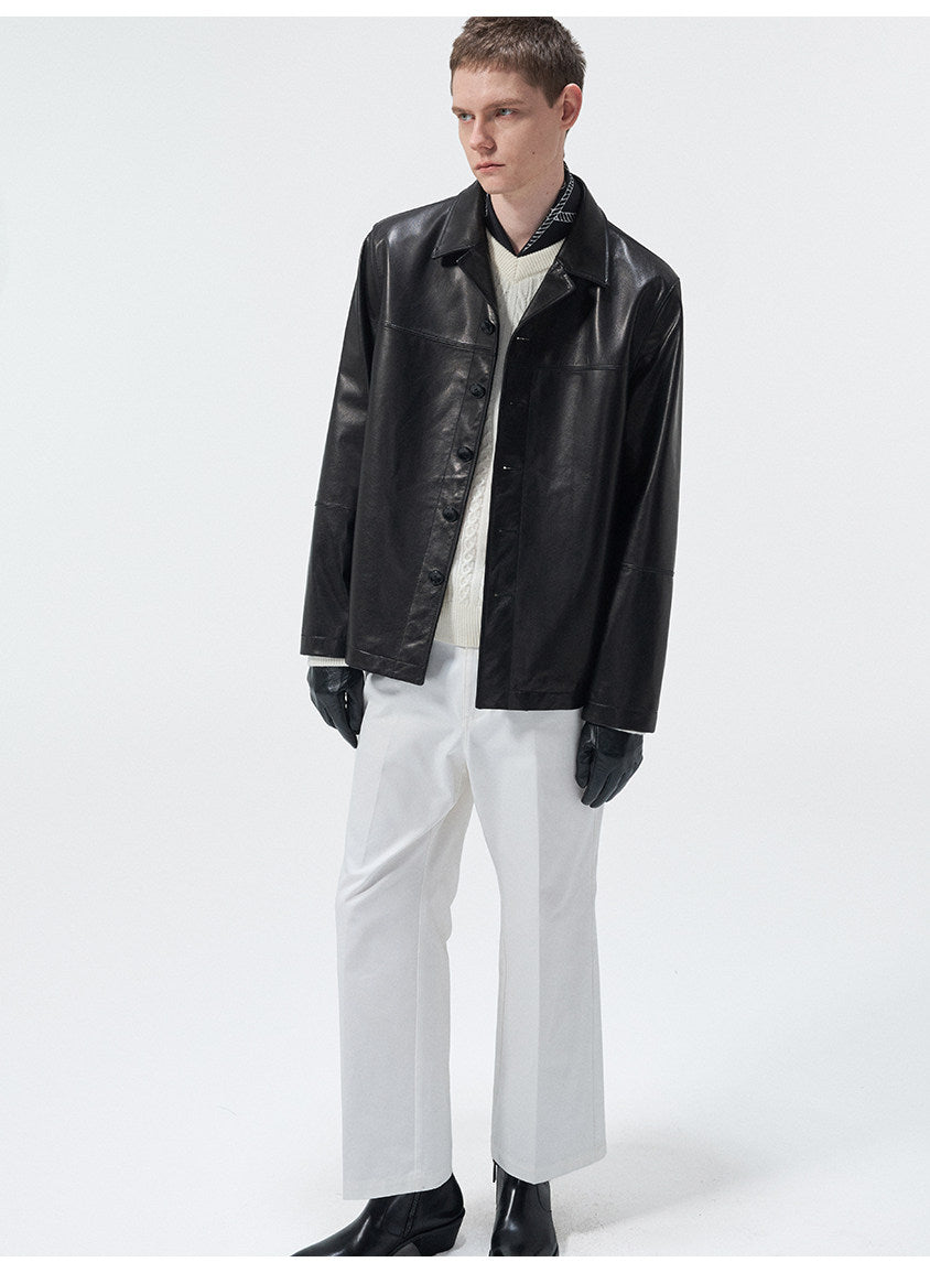 Multi-Pocket Wash-Finished Cropped Pants