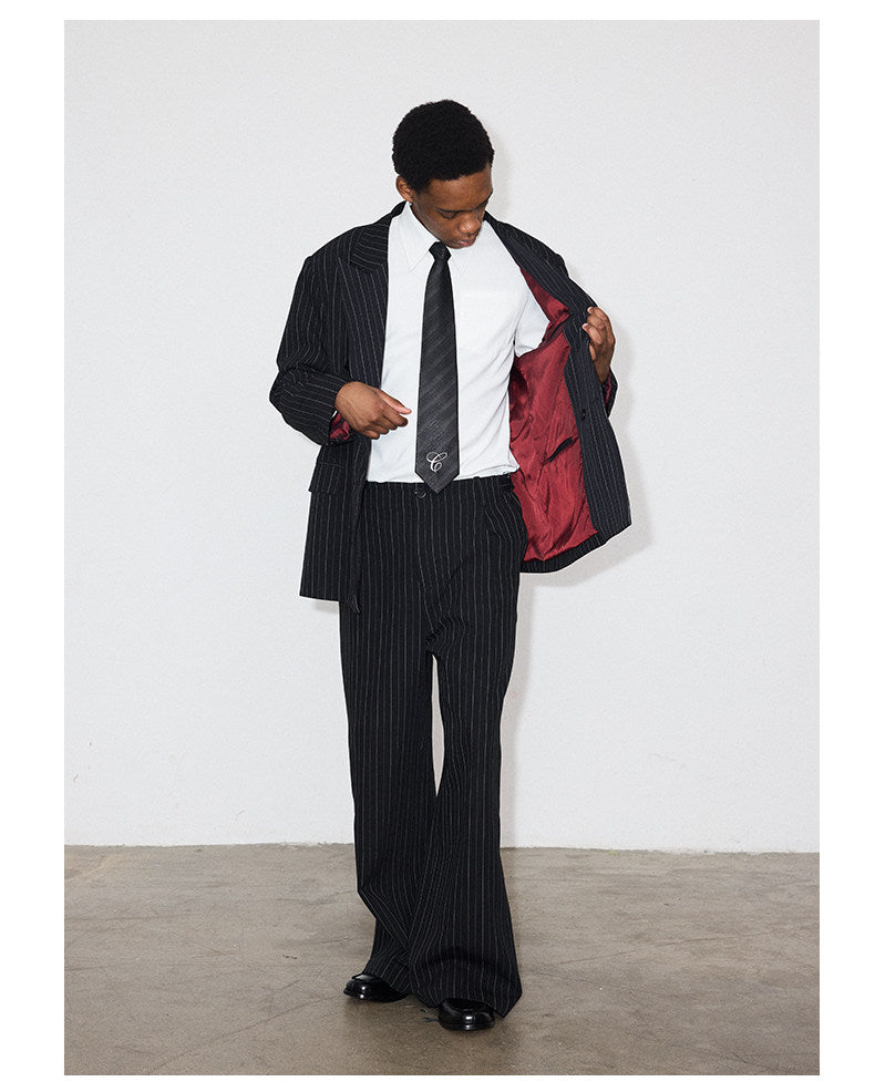 Loose-Fit Padded Shoulder Jacket