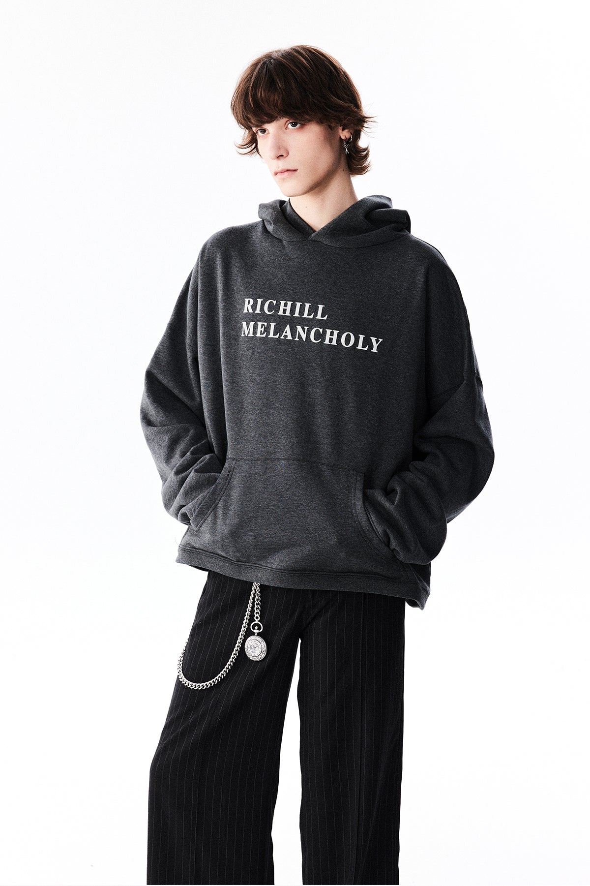 Slogan Print Hooded Sweatshirt