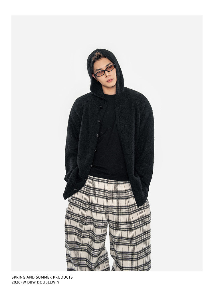 Knitted Cardigan with Hood