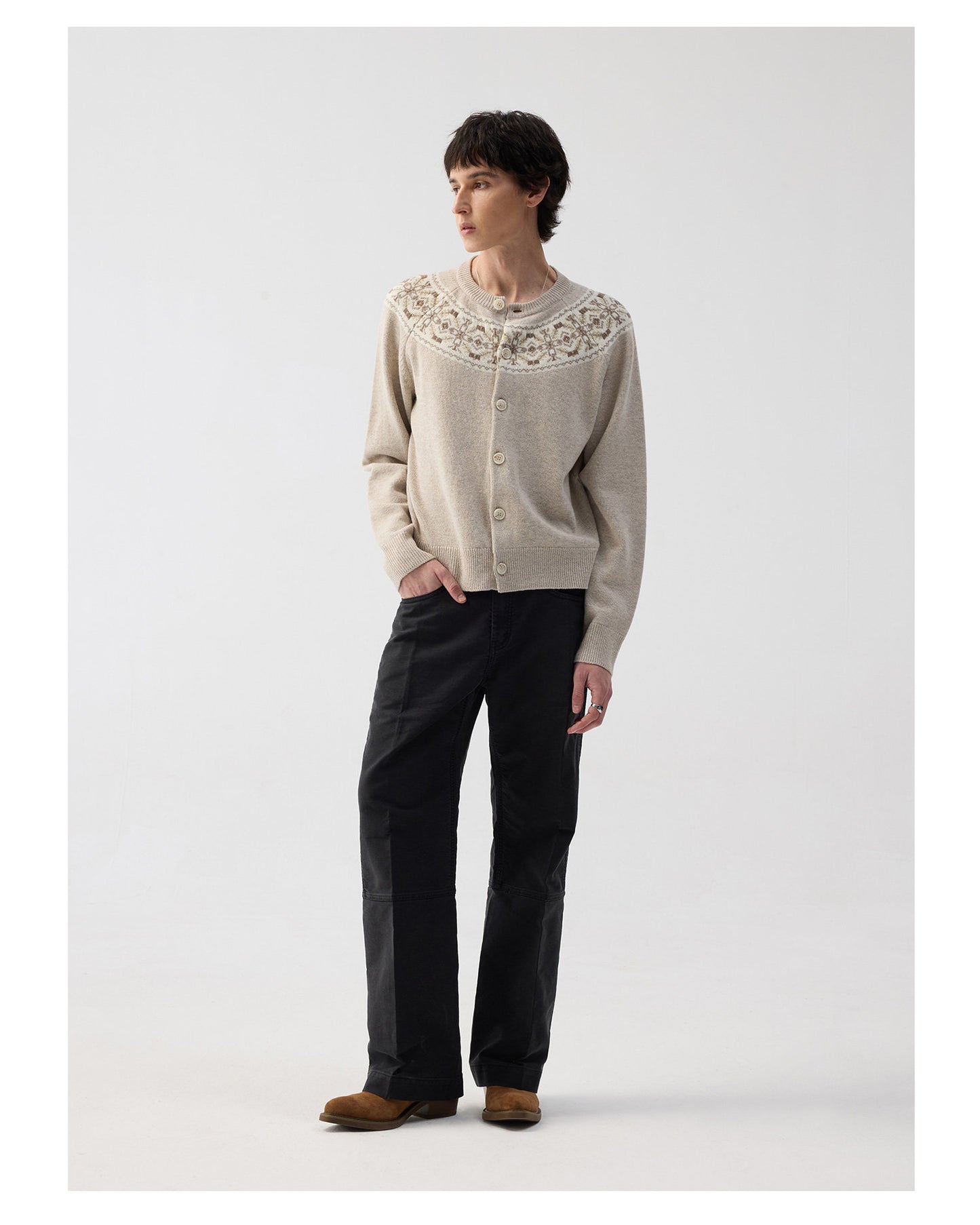 Fair Isle Jacquard Cardigan