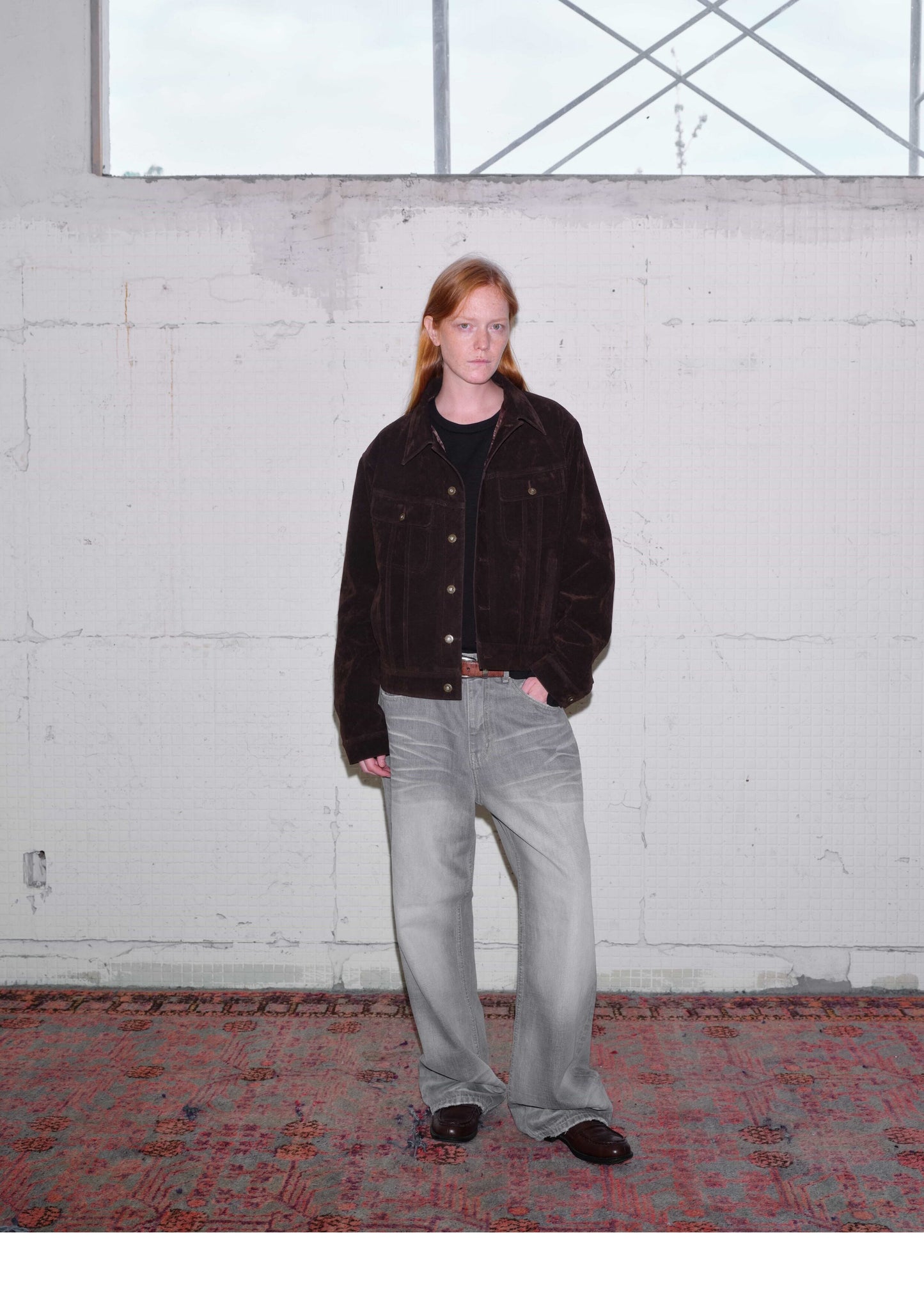 A-line Straight-Leg Denim Pants