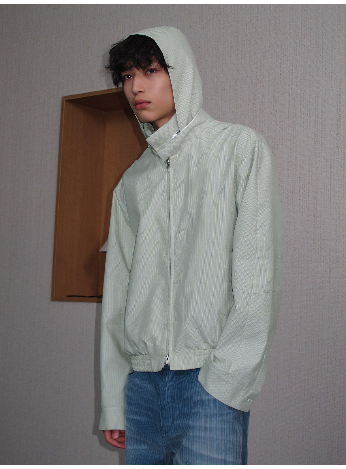 Striped Jacket with Hood