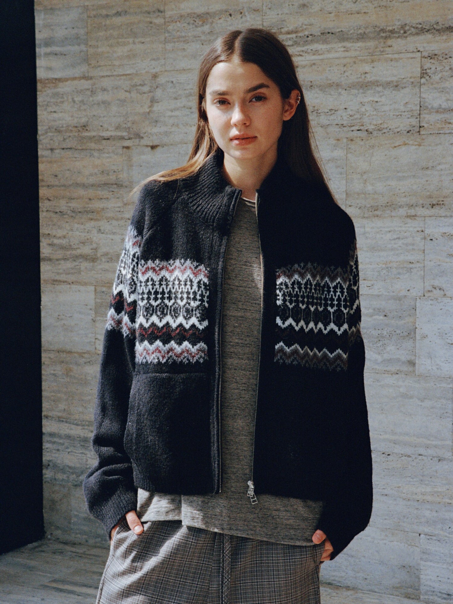 Vintage Zipper Cardigan