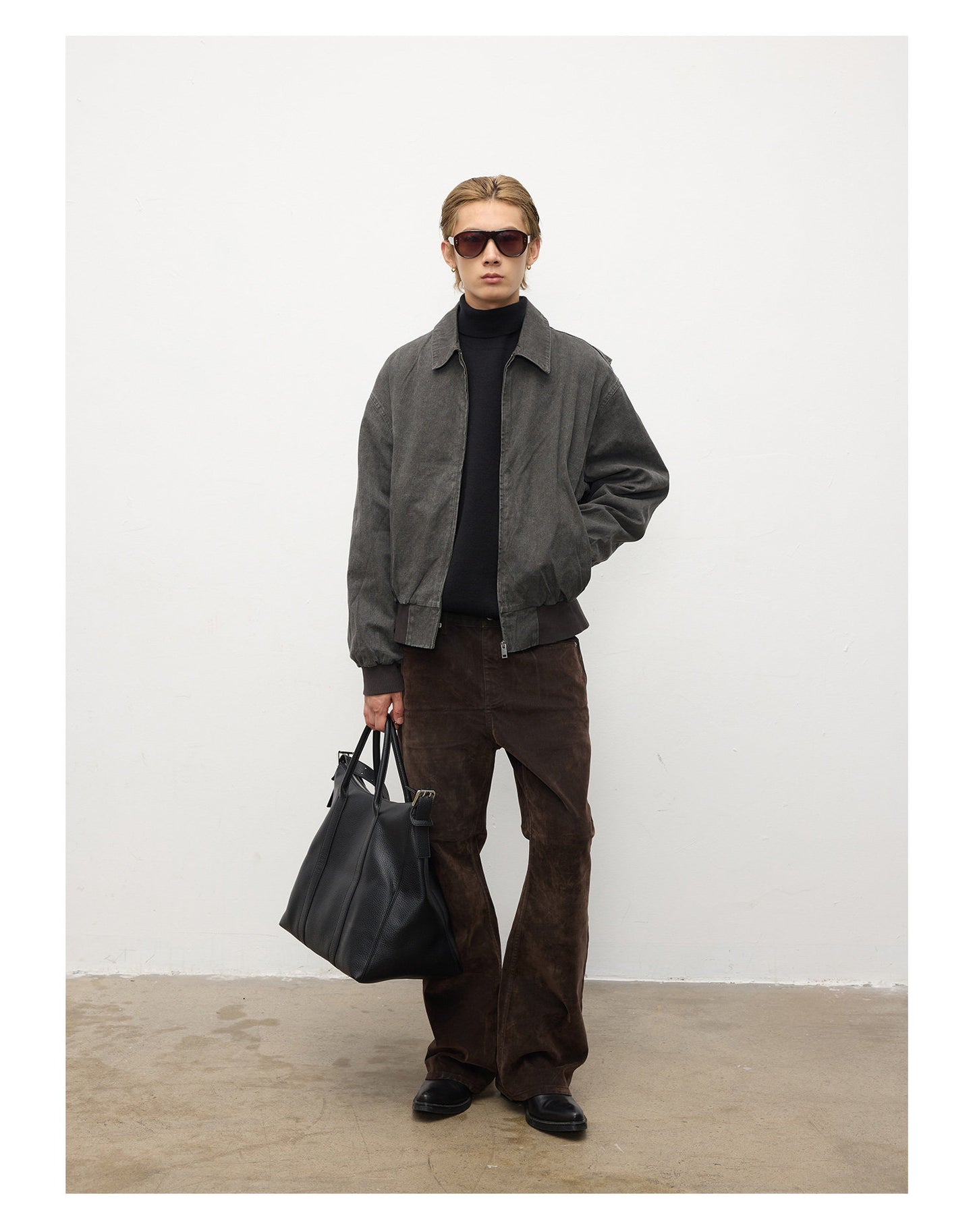 Oversized jacket in corm cotton