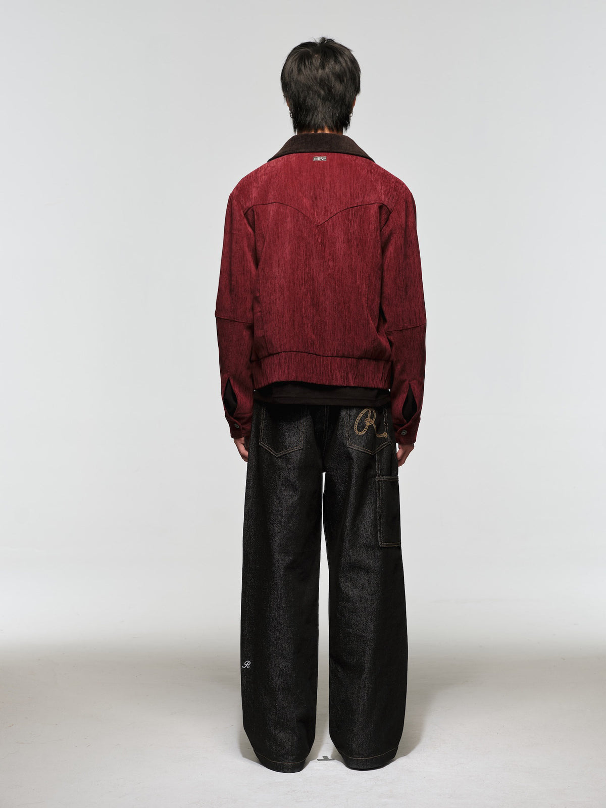 Short, Wide-Cut Velvet Jacket