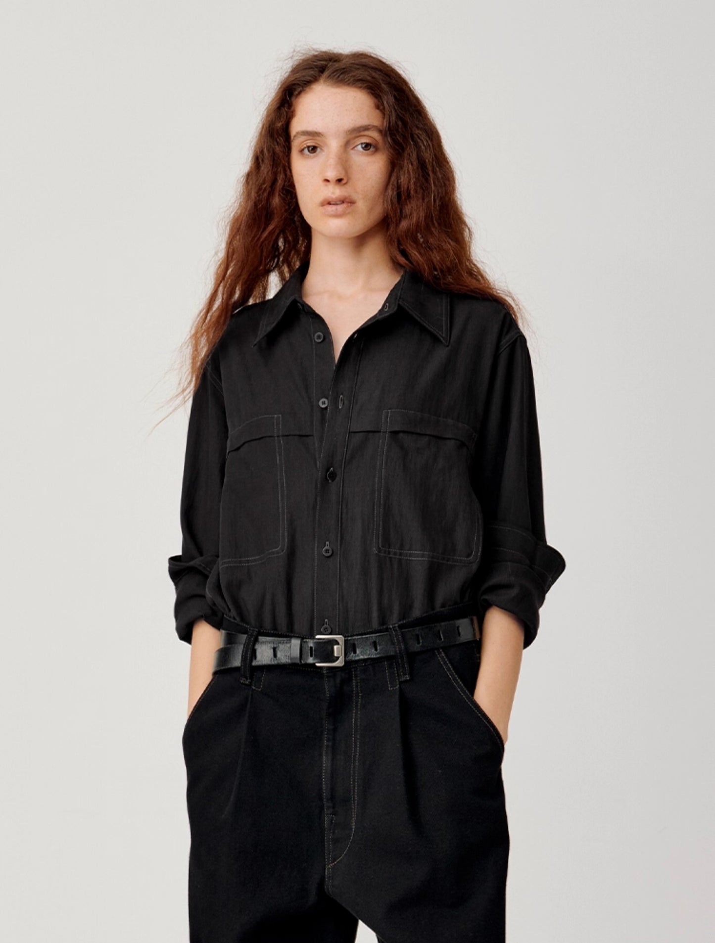 Shirt with patch pockets