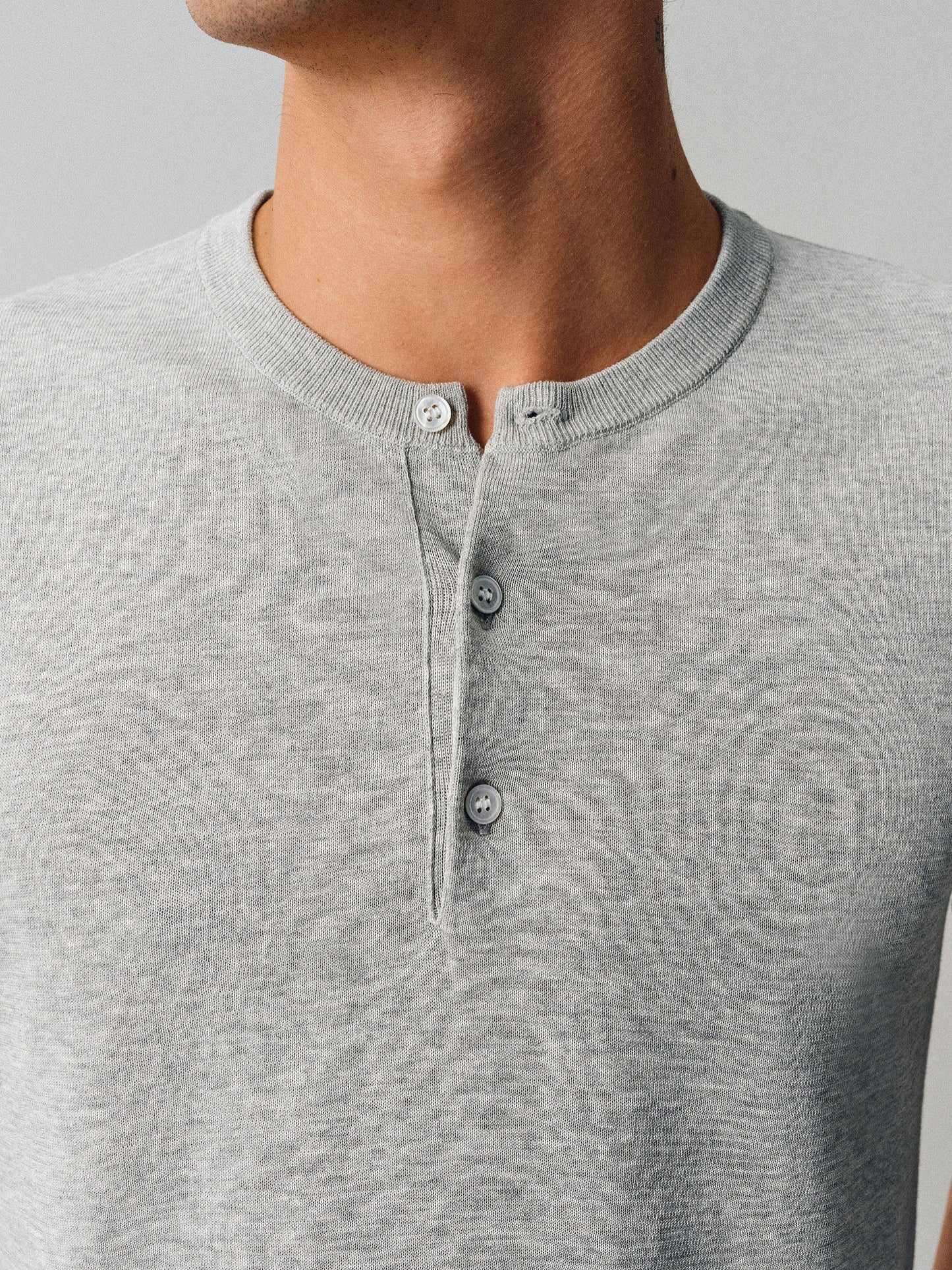 Simple Henry-Neck T-Shirt