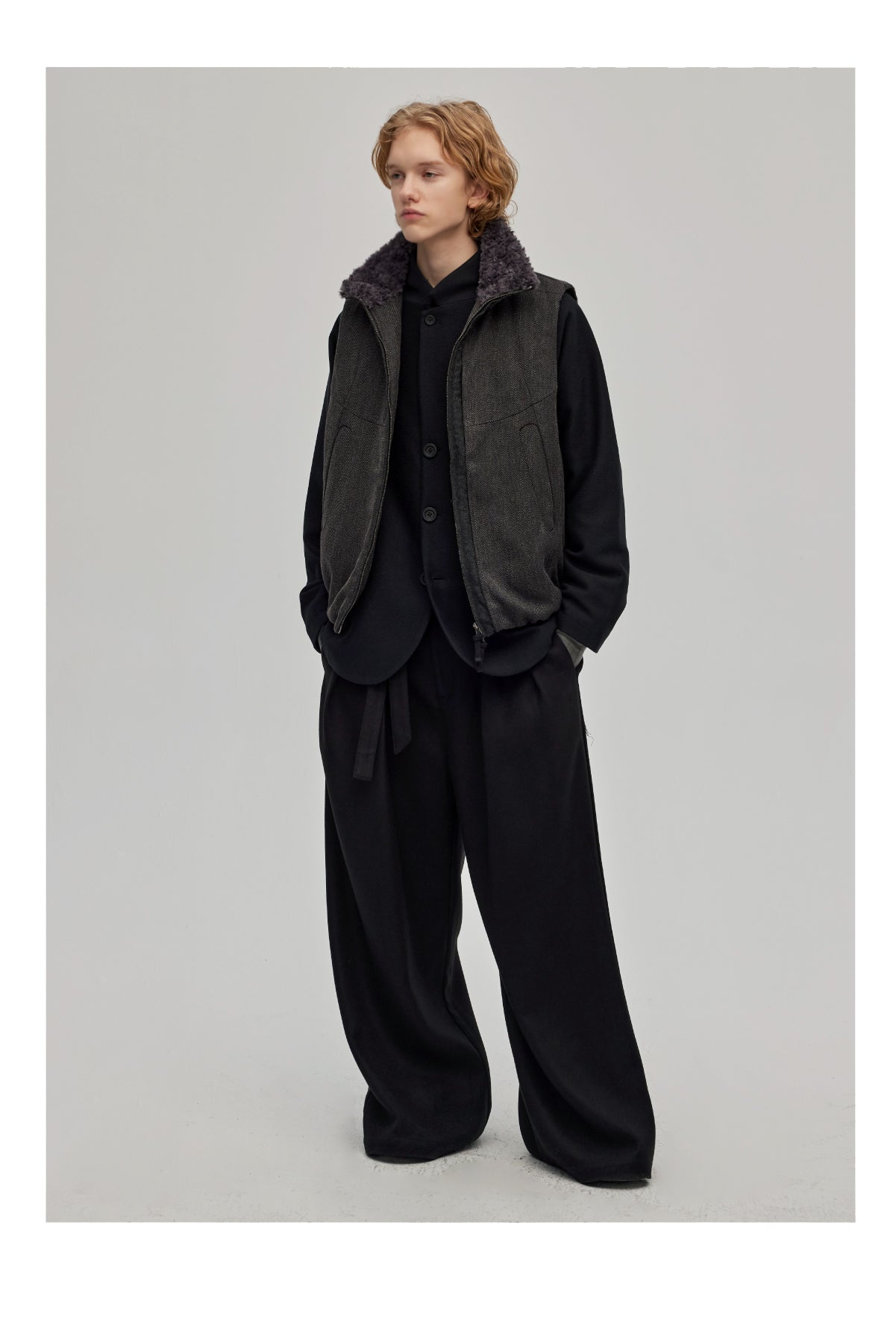 Multi-pleated Casual Pants