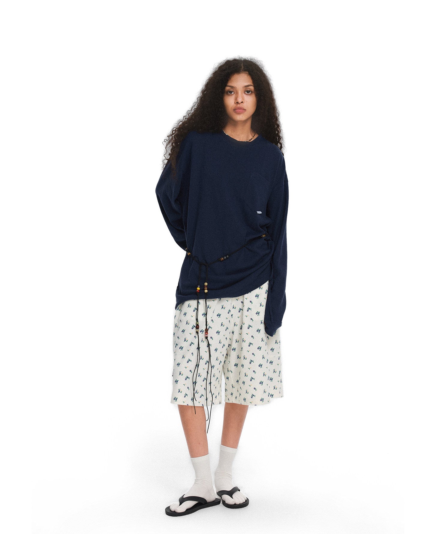 Loose-Fit Round-Neck Pullover T-Shirt