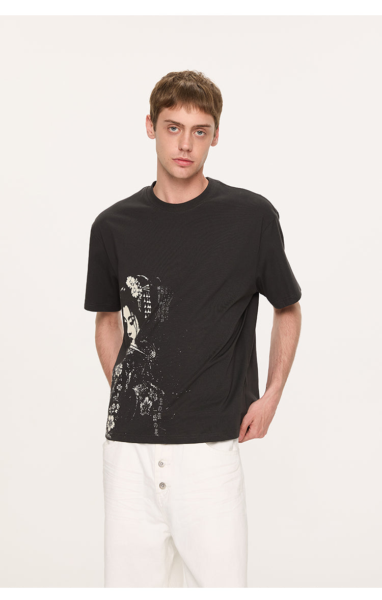 Portrait print T-shirt