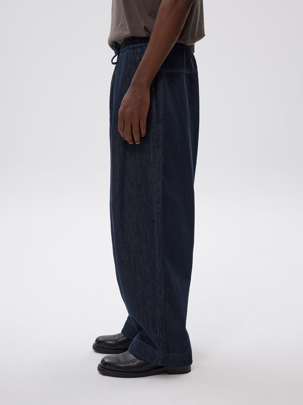 Paper Yarn Blend Denim Pants