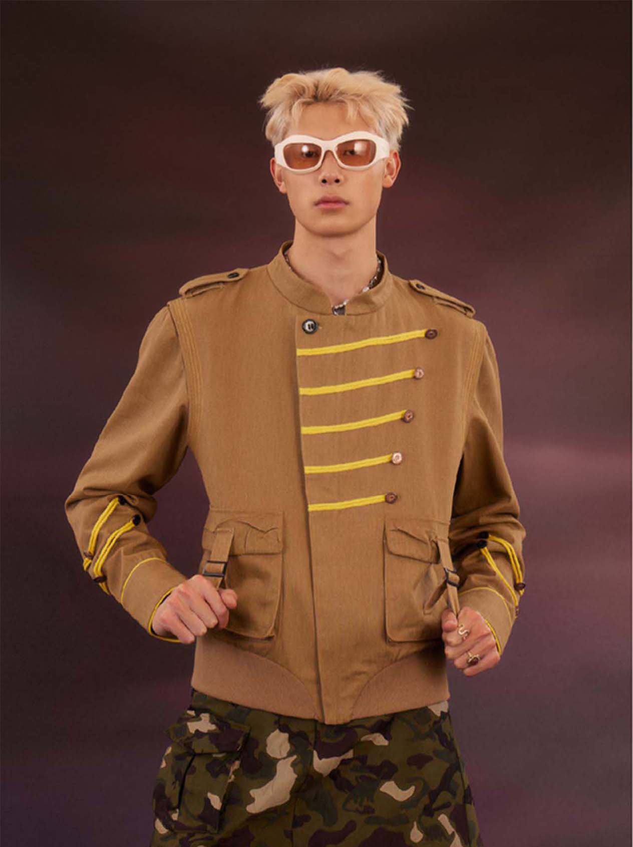 Military Style Washed Jacket
