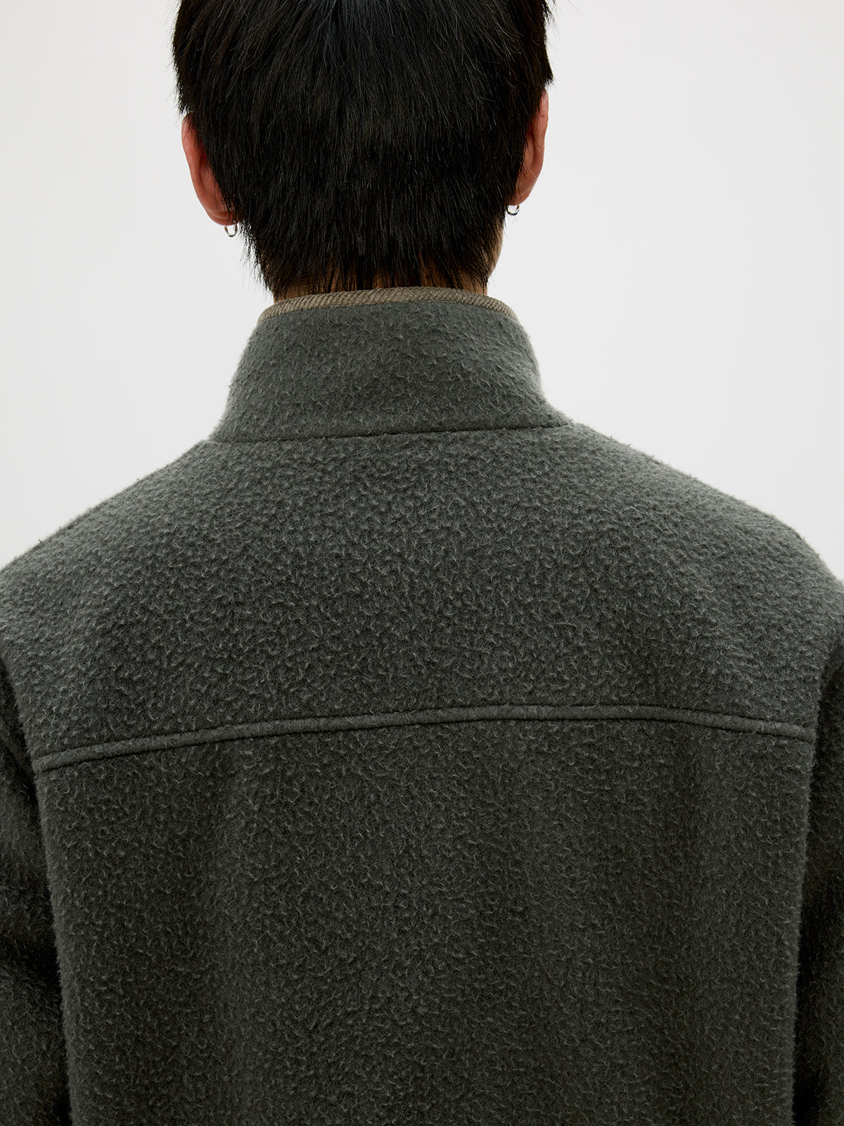 Color Block Zipper Casual Jacket