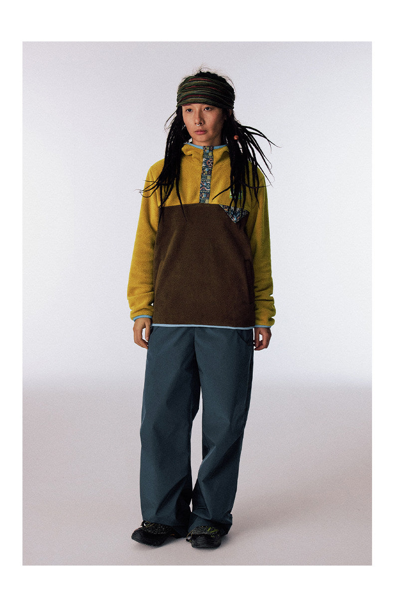 Color Block Hooded Jacket