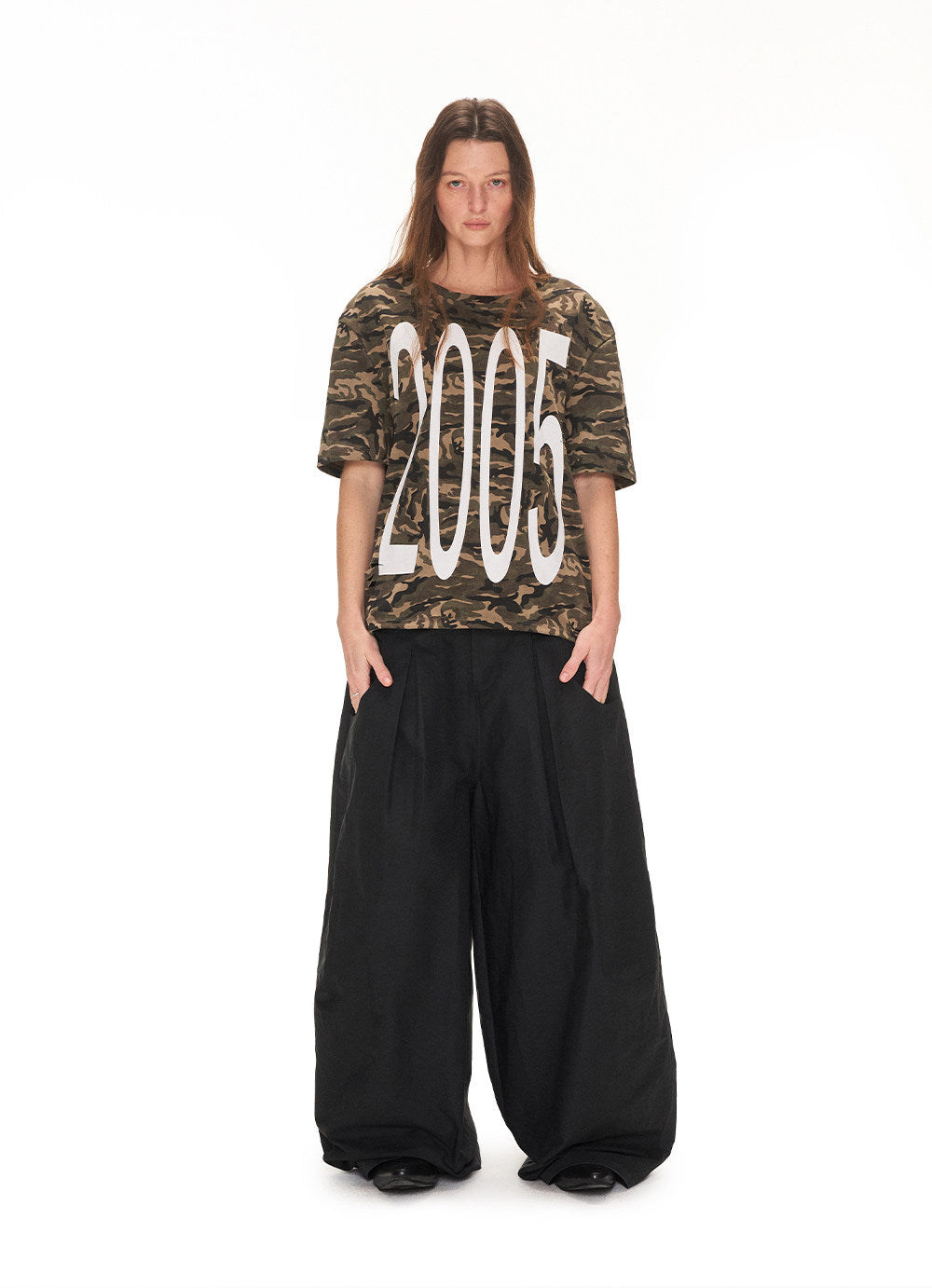 Drawstring Wide-Leg Pants