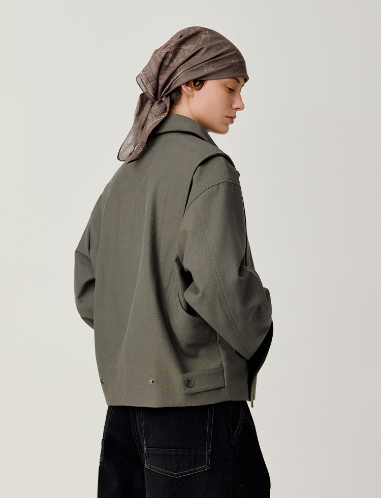 Wide Double-Zipper Jacket