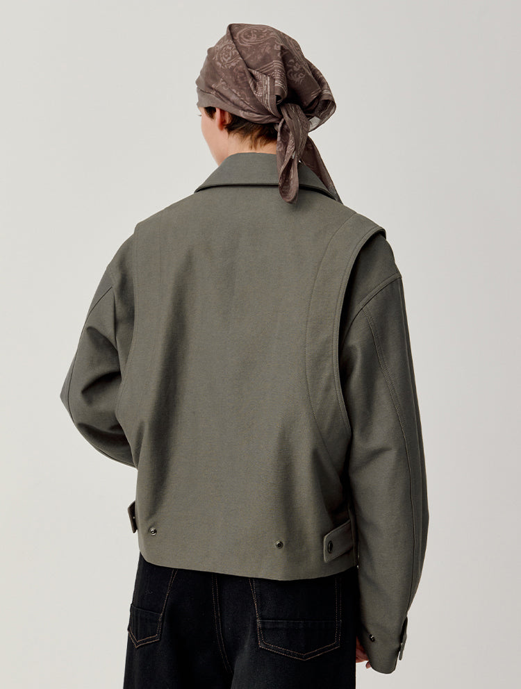 Wide Double-Zipper Jacket