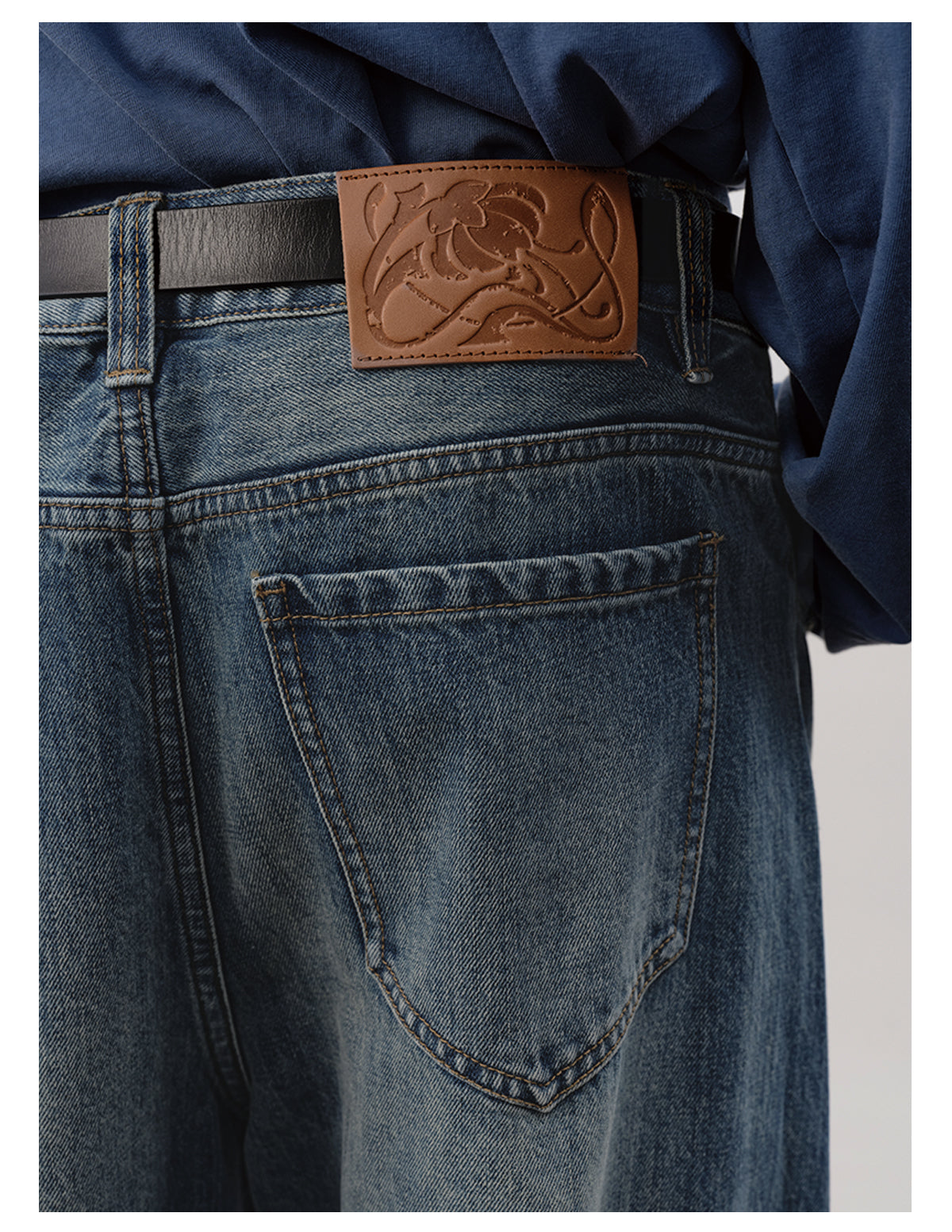 Vintage Washed Denim Pants