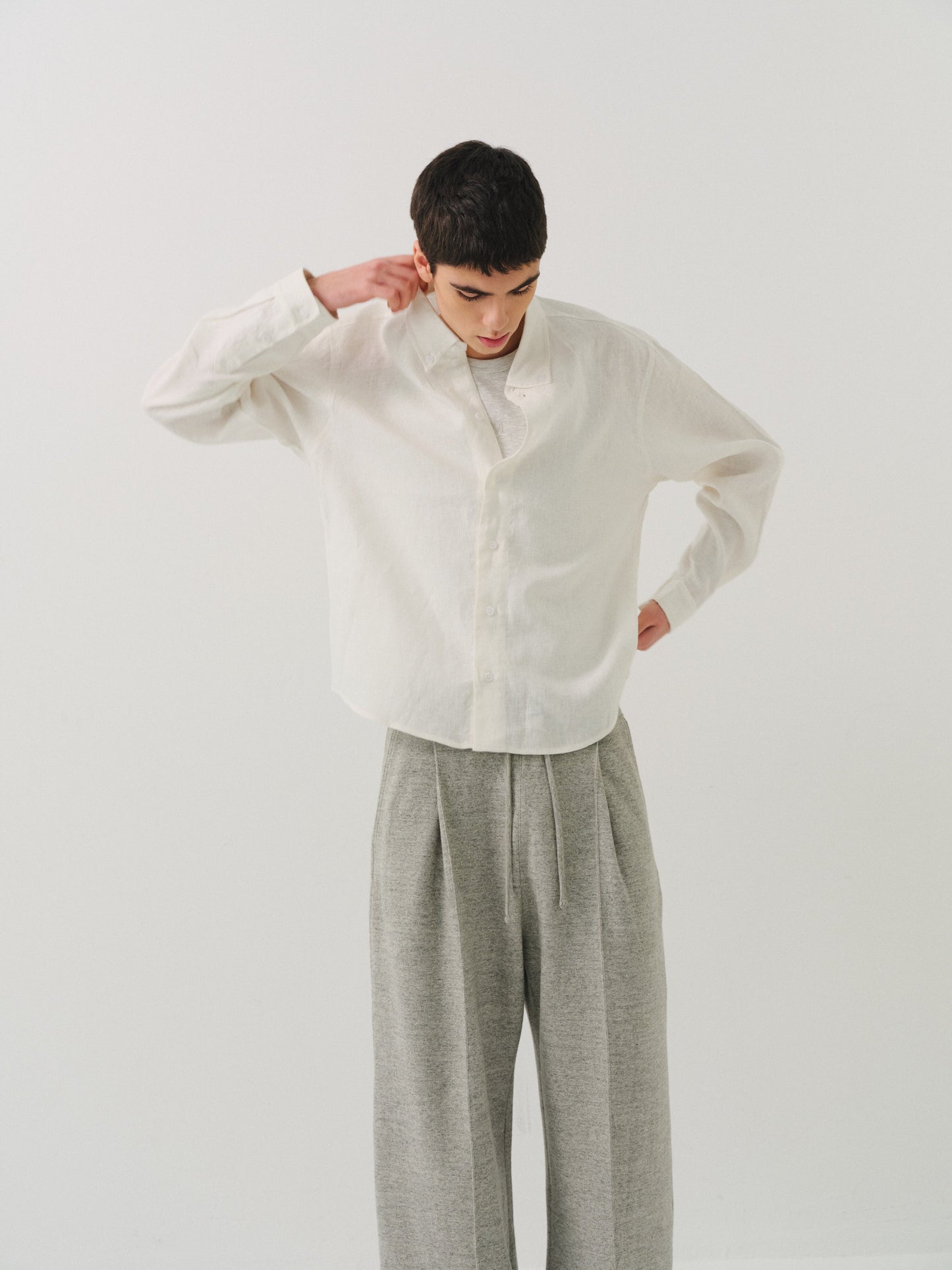 Linen button-down shirt