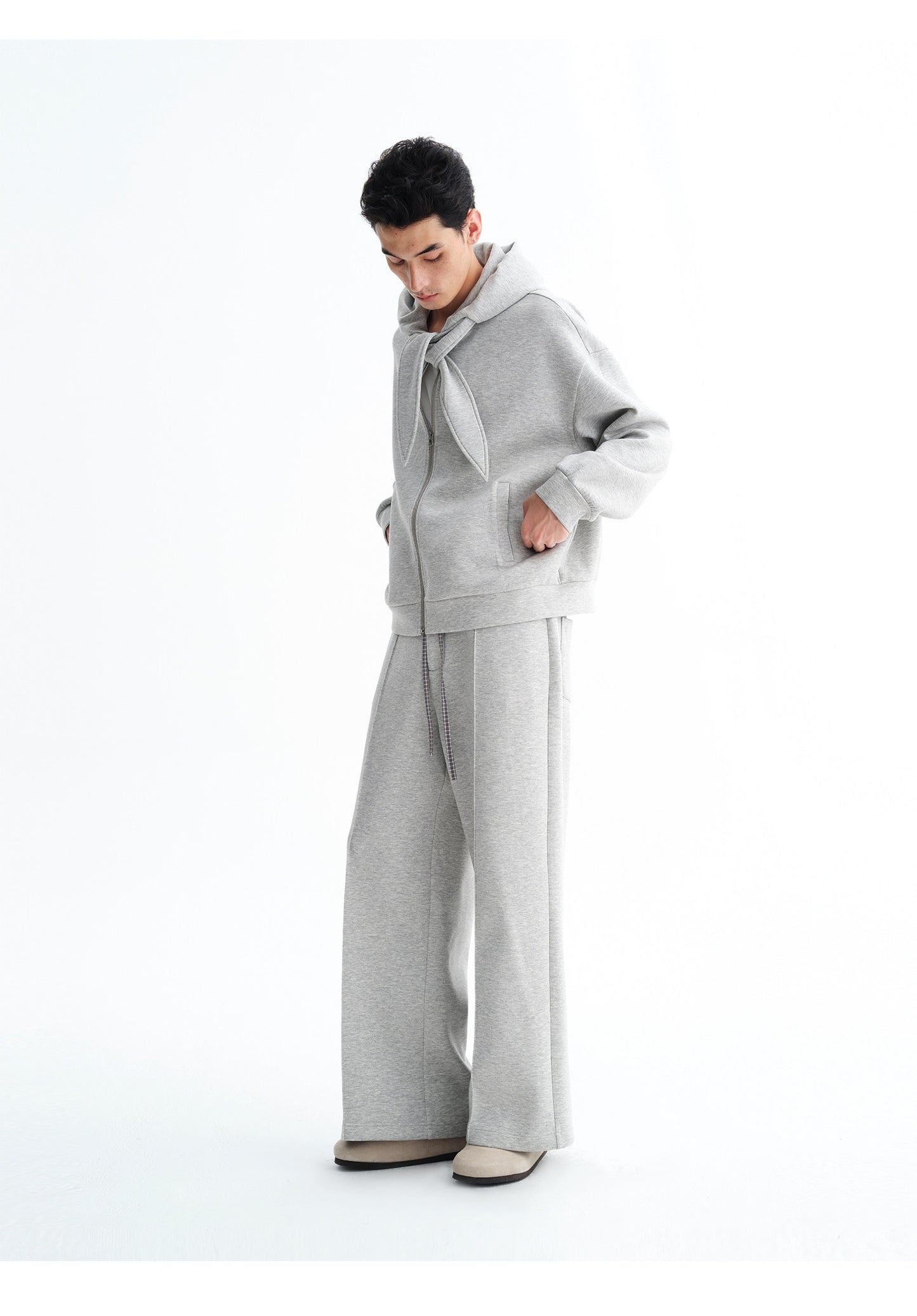 Oversized Bowtie Hooded Sweatshirt