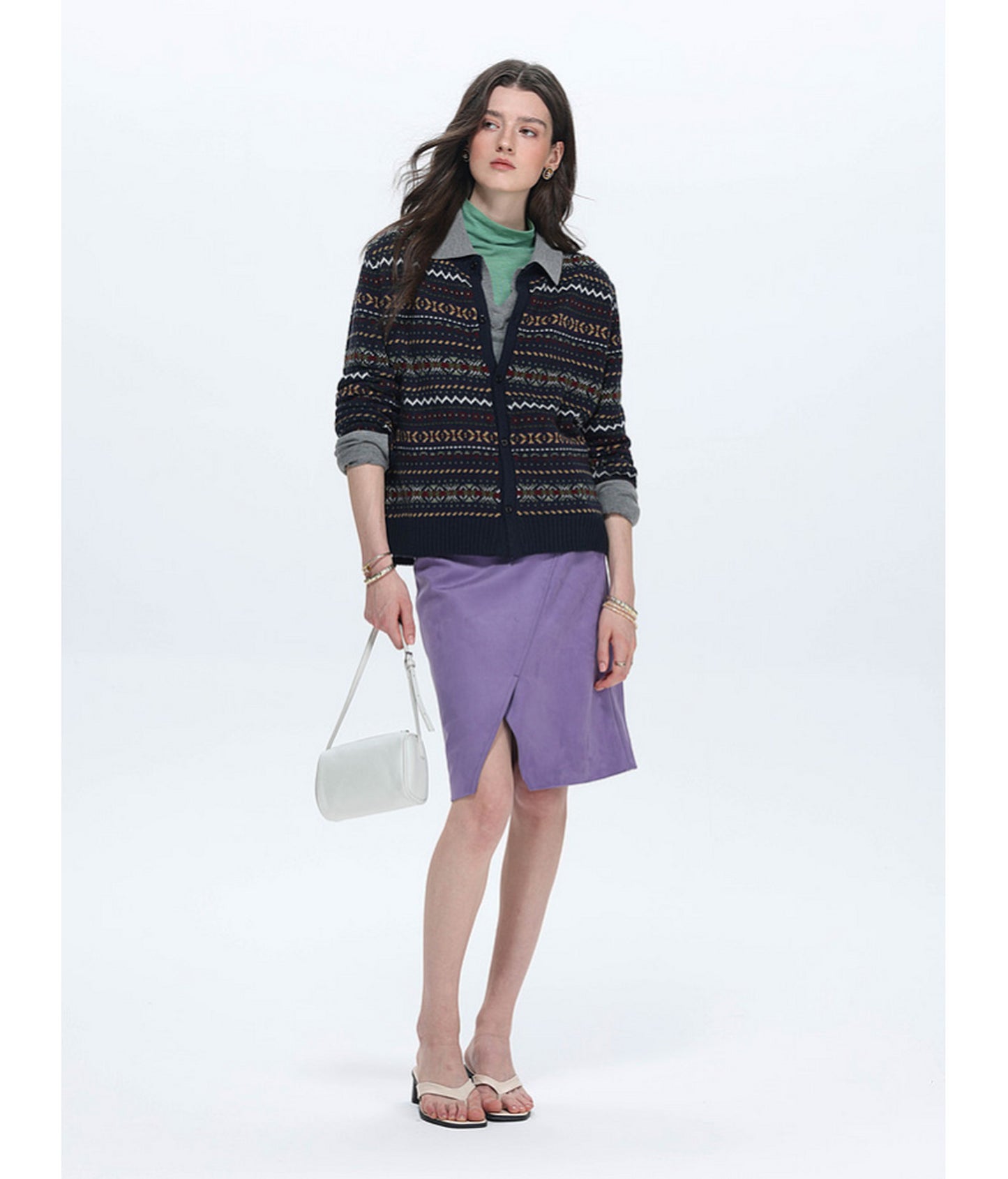 Short-Length Waist-Cinched Cardigan