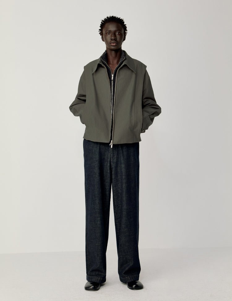 Wide Double-Zipper Jacket