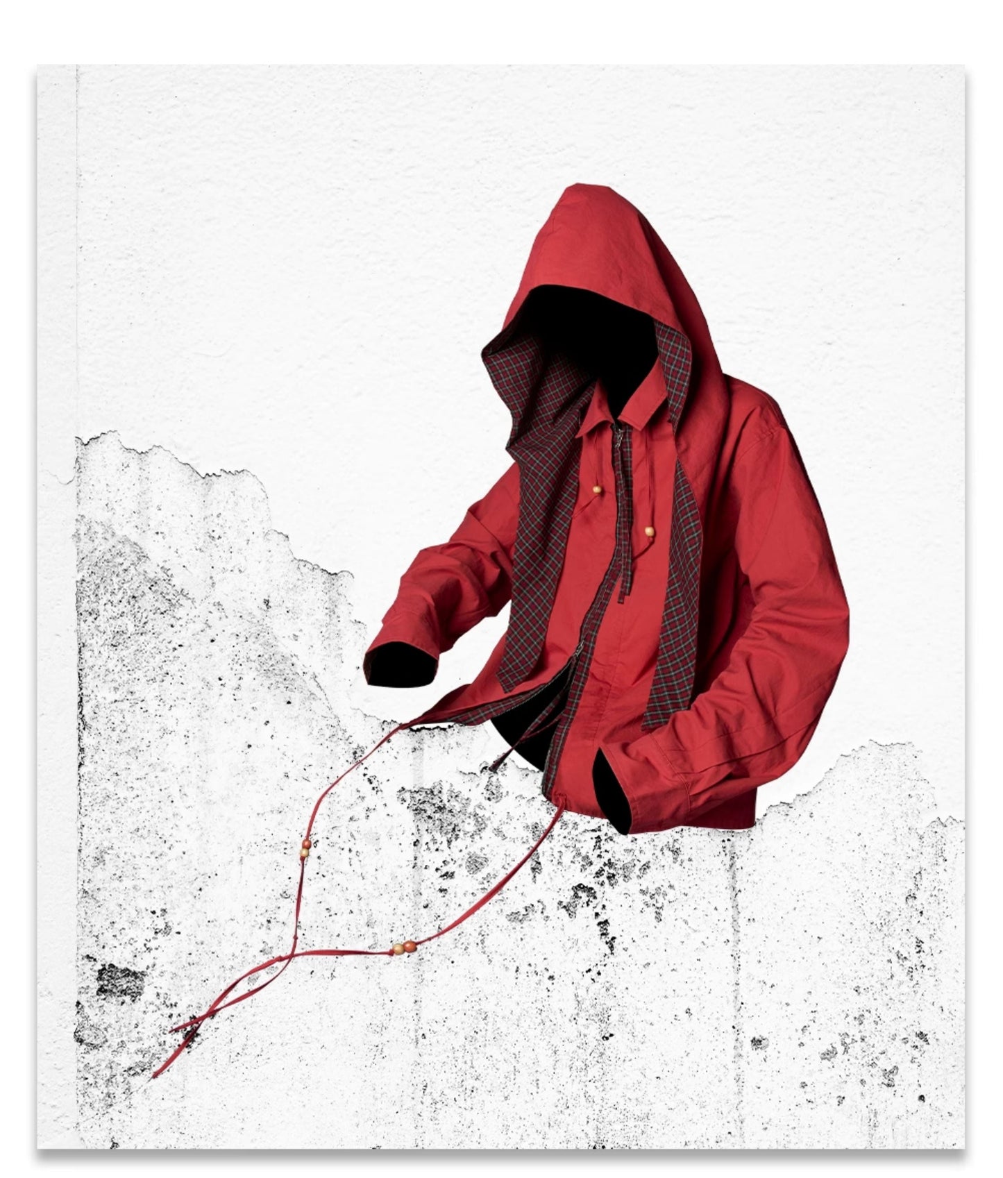 Pleated Wash Detachable Hood Shirt