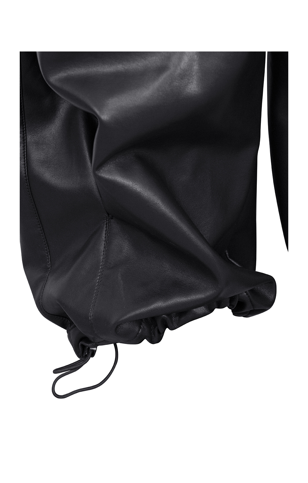 Stud Button Leather Pants