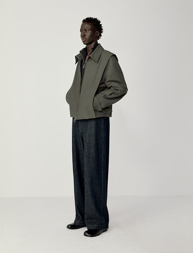 Wide Double-Zipper Jacket