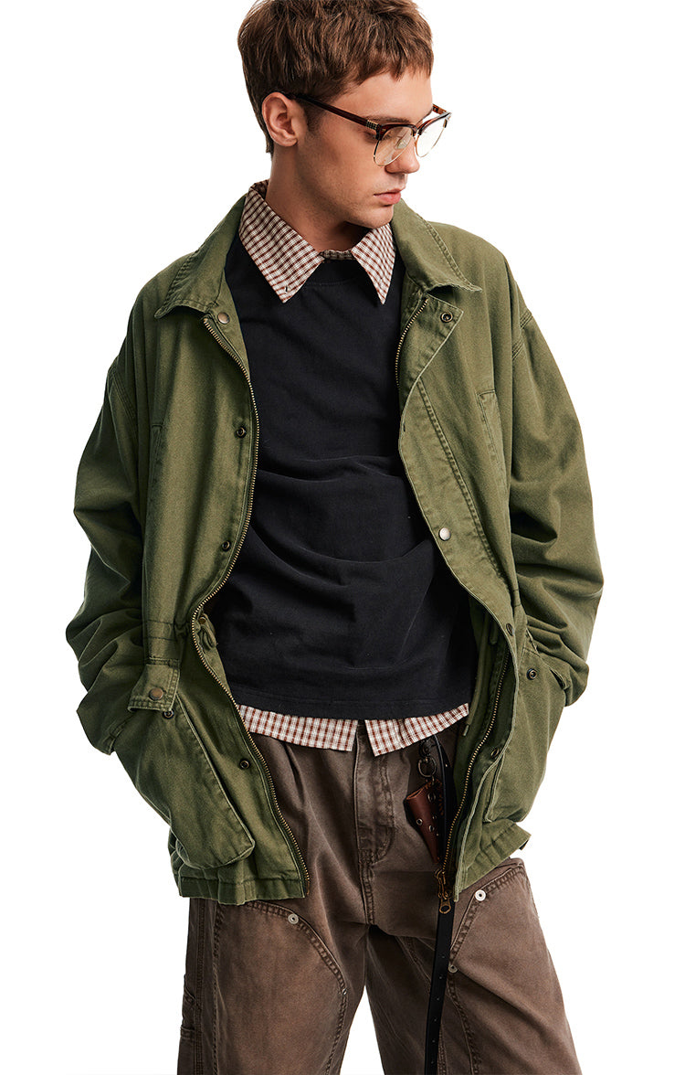 Relaxed Fit Casual Multi-Pocket Jacket