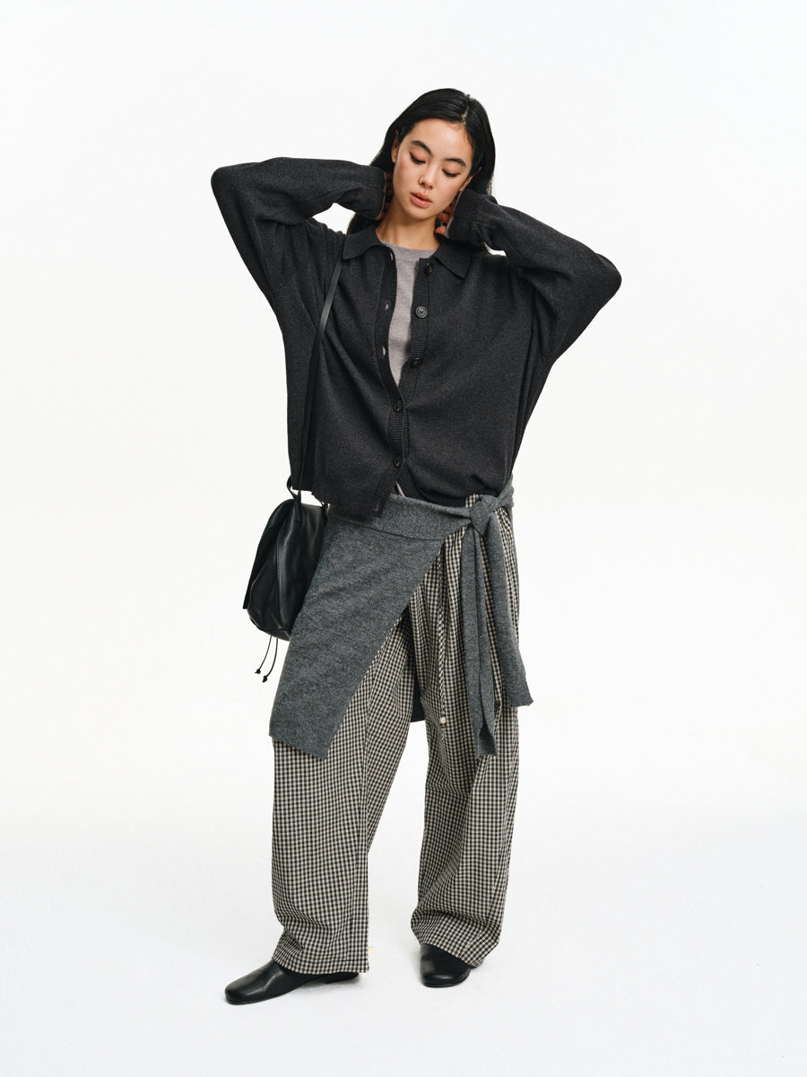 버튼 다운 카디건