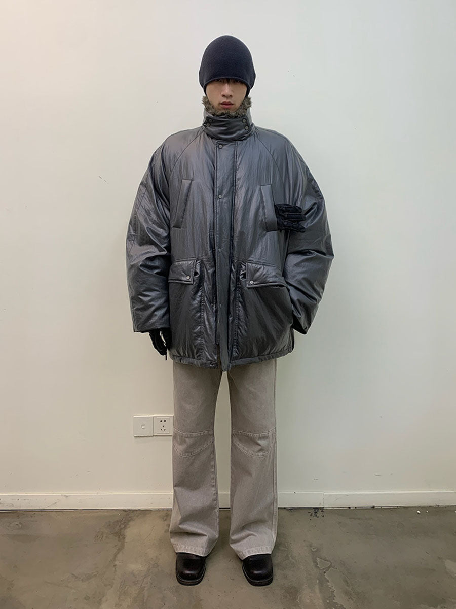 Loose-fitting casual cotton jacket