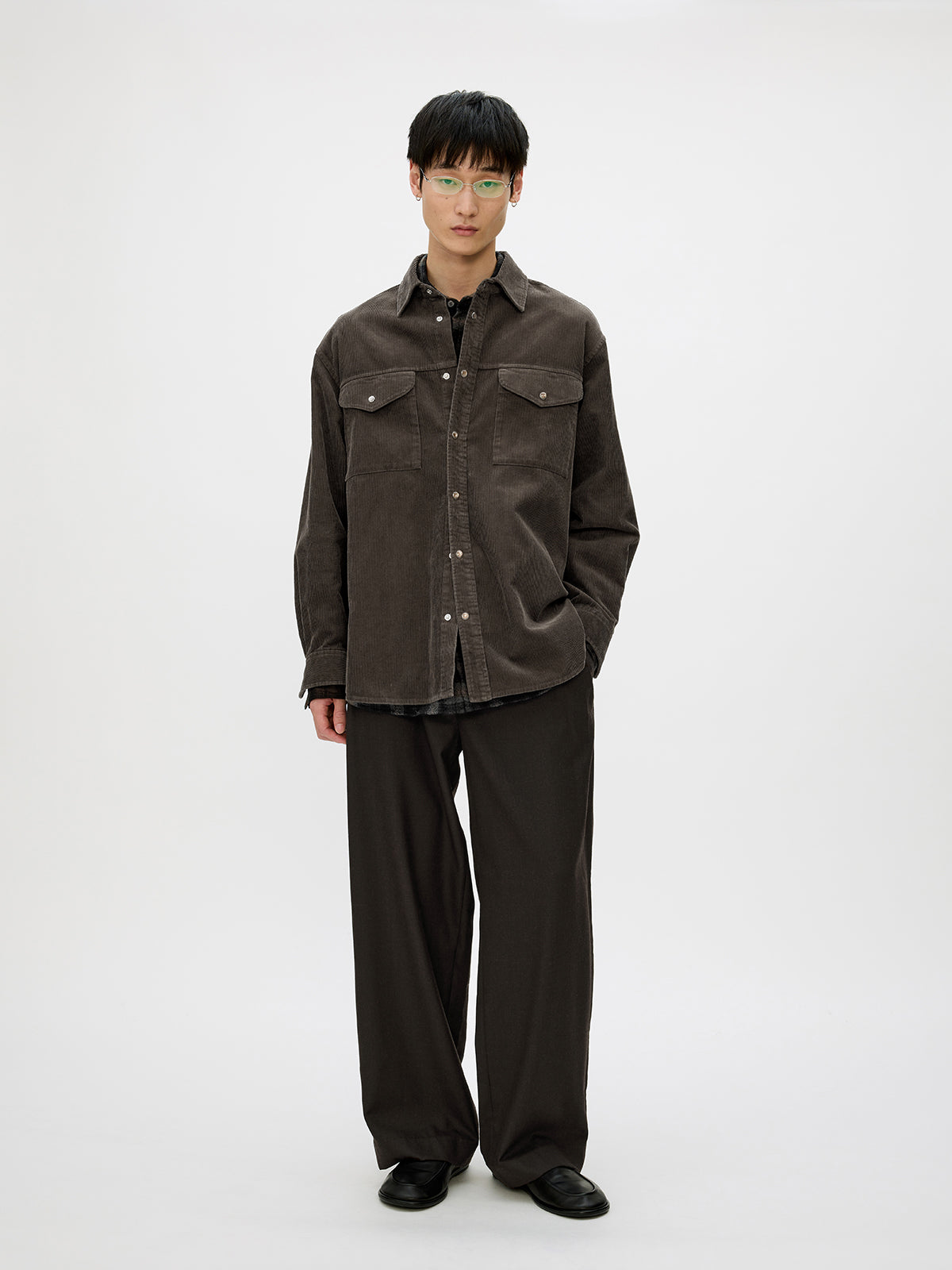 Corduroy Shirt with Pockets