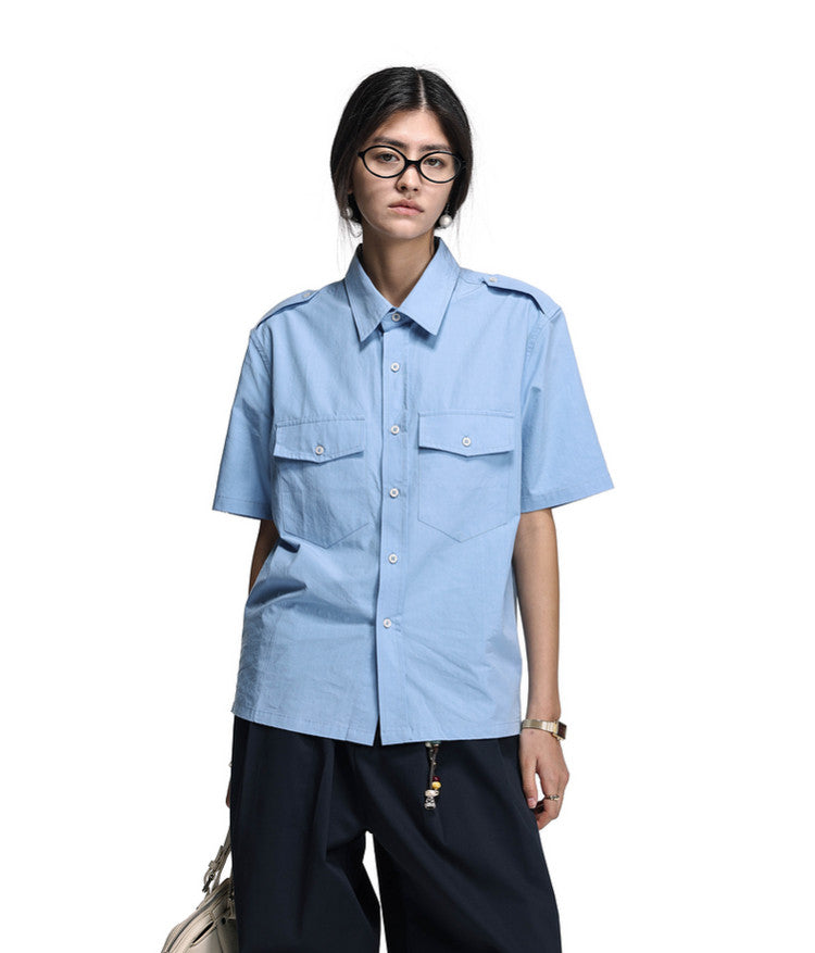 Workwear-style shirt