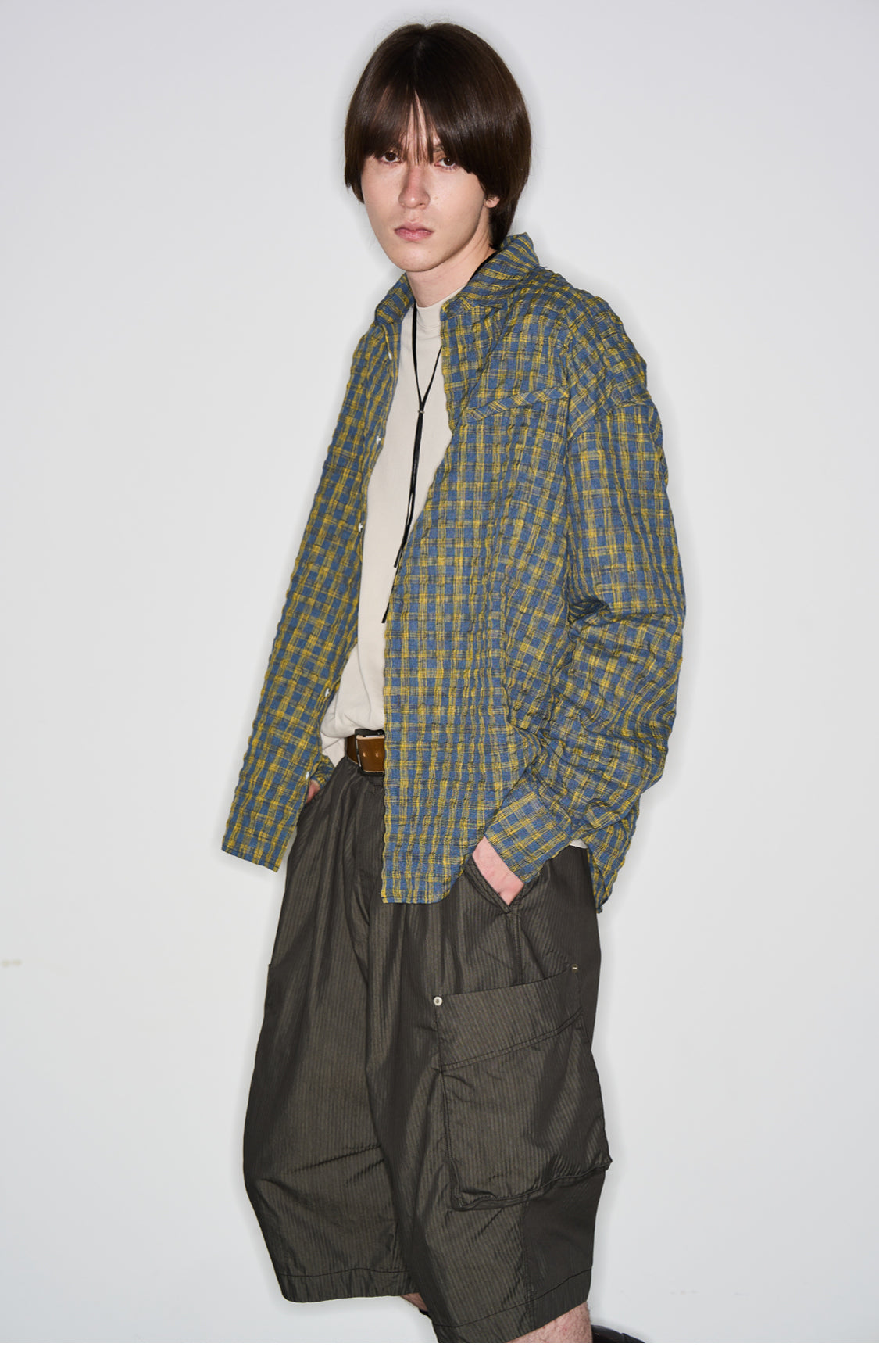 Herringbone Pattern Workwear Shorts