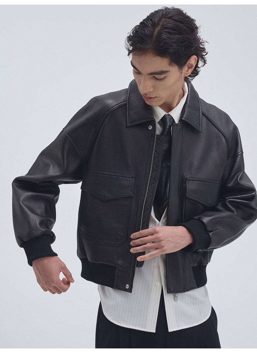 Form-Grain Sheepskin Pocket Jacket