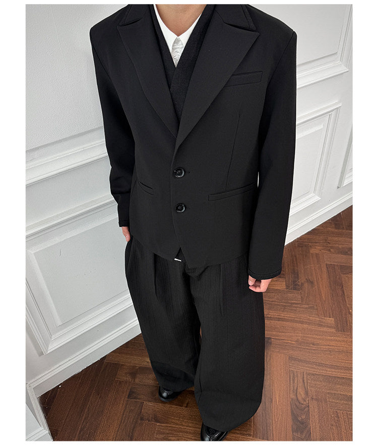 Faux Two-Piece Stylish Jacket