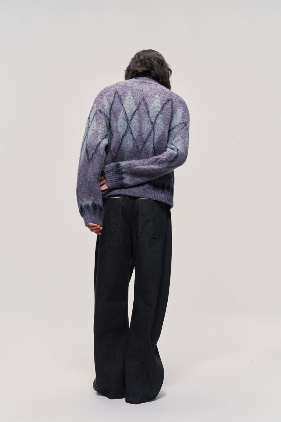 Fair Isle Wool Blend Zip Cardigan