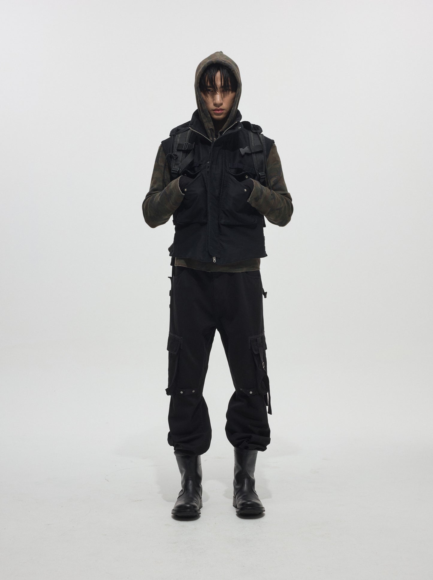 Webbing-Washed Cargo Pants