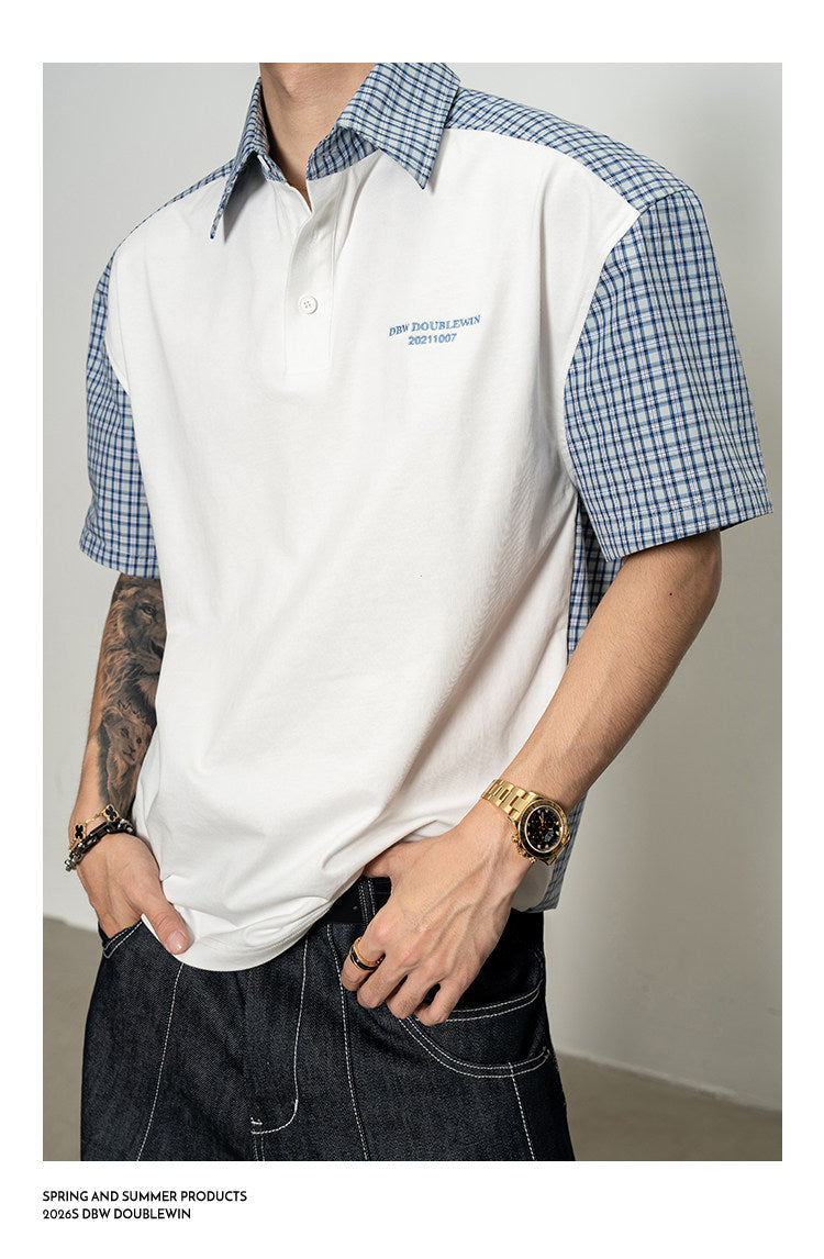 Drop-Shoulder Polo Shirt