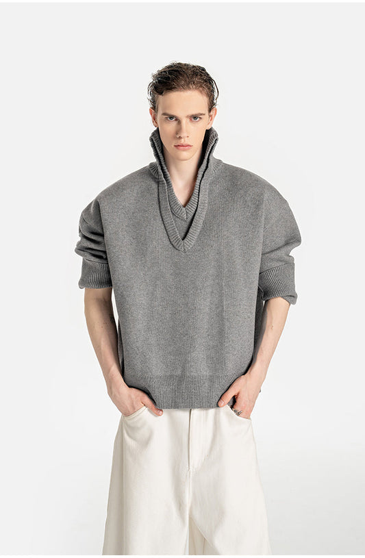 Double V-Neck Sweater