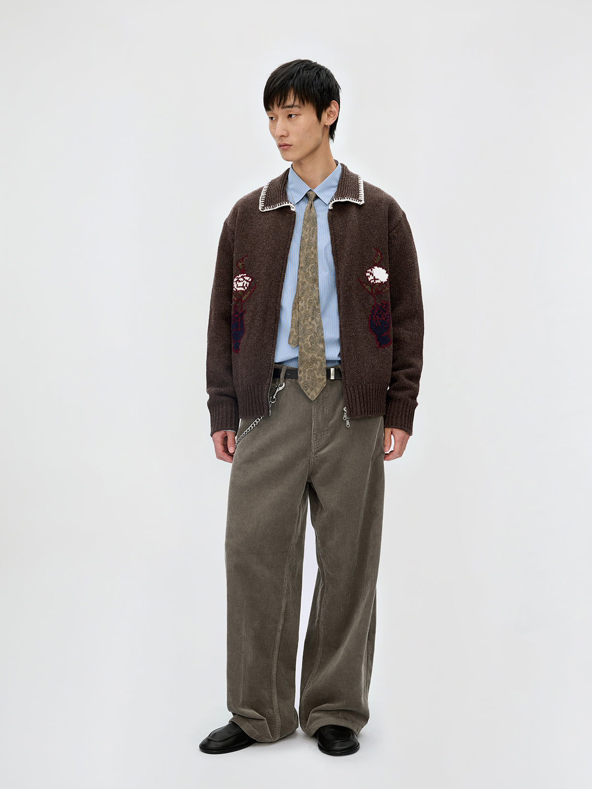 Unisex Wool Blend Cardigan