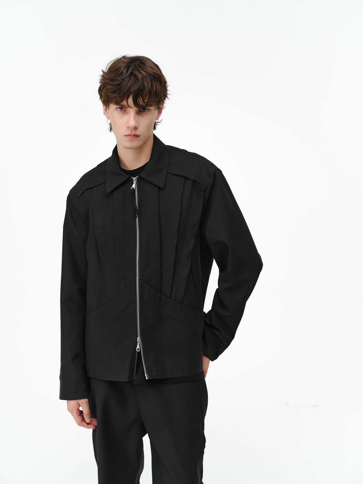 Zip-Up Short Wide Jacket
